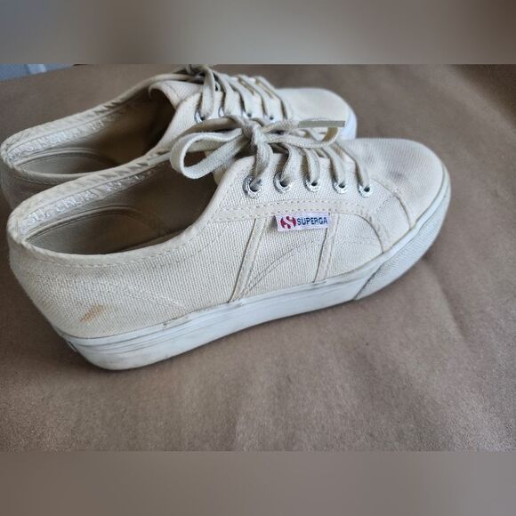 Superga Cream Canvas Sneakers - Picture 5 of 6